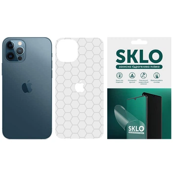 Захисна плівка SKLO Back (тил+лого) Transp. для Apple iPhone 13 (6.1") (Прозорий / Соты)