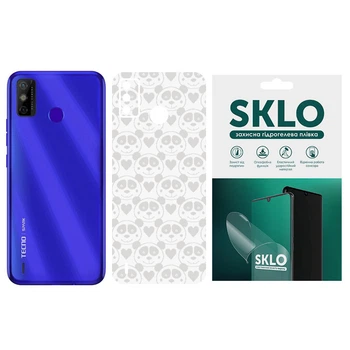 Захисна плівка SKLO Back (тил) Transp. для TECNO POP 4 Pro (Прозорий / Панды)