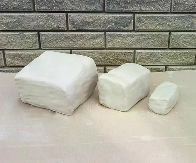 Глина для ліпки 5 кг, творчості, гончарства, шлікерного лиття, художніх виробів Біла