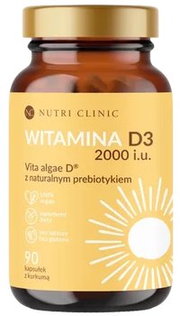 Suplement diety Nutri Clinic Witamina D3 z alg 2000 j.m. 90 kapsułek (5902768600148)