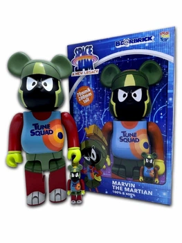 Статуэтка Bearbrick x Space Jam x Marvin the Martian 400% + 100% 28 см + 7 см Medicom Toy Марвин Марсианин