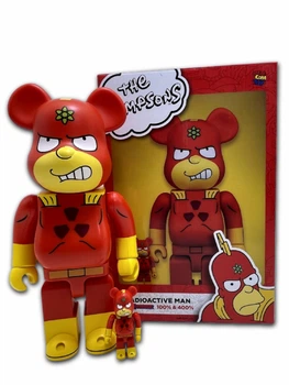Статуэтка Bearbrick x THE SIMPSONS x RADIOACTIVE MAN 400% + 100% 28 см + 7 см Medicom Toy Радиоактивный человек
