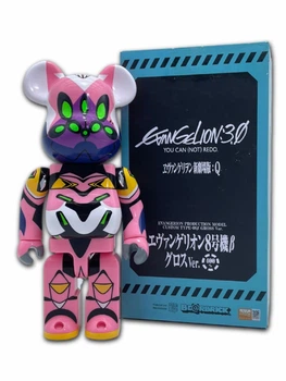 Статуетка Bearbrick x PINK x EVANGELION EVA-08 GROSS 400% 28 см Medicom Toy Евангеліон 08