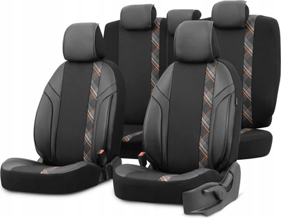 Pokrowce na siedzenie samochodowe Amio OTOM Horizon 1805 Orange 3-Zip (8681892867456)