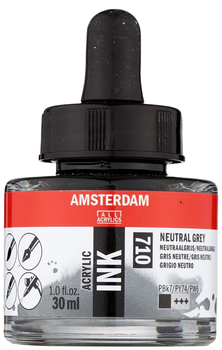 Tusz akrylowy Amsterdam Neutral Grey 710 30 ml (8712079389840)