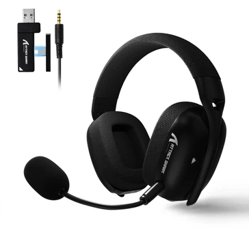 Ігрові бездротові навушники Shark l80 PRO з 2.4G + Bluetooth 5.3, знімним мікрофоном, Hi-Fi звуком, для ПК, PS4, PS5, Xbox, телефону Black