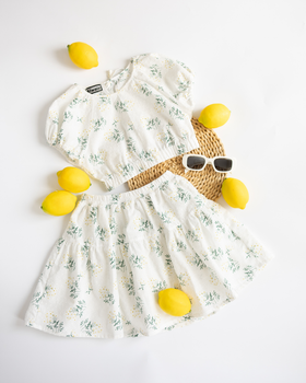 Костюм для дівчинки літній Blossom Alwair Kids Білий 140см 81091
