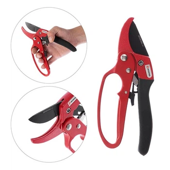 Секатор з храповим механізмом 200 мм INTERTOOL FT-1005