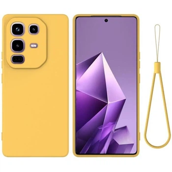 Силиконовый (TPU) чехол Deexe Silicone Case для Infinix Note 50 Pro Plus - Yellow
