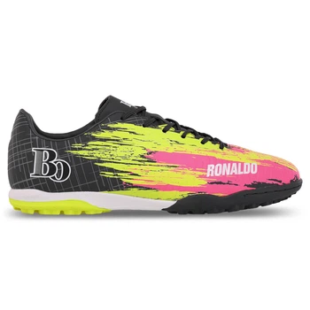 Сороконіжки футбольні Ronaldo Blue Ocean 240329-4 розмір 41 Dark Grey-Neon Green-Pink