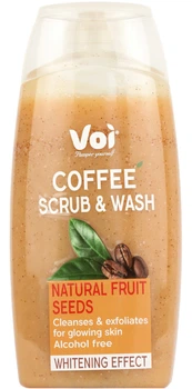 Гель-скраб для душу Voi Scrub & Wash Coffe Відбілюючий 400 мл (8681608226133)