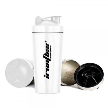 Металевий шейкер Iron Flex Steel Shaker 750ml white