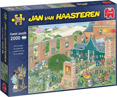 Puzzle Jumbo Jan van Haasteren Targ Sztuki 2000 elementów (8710126200230)