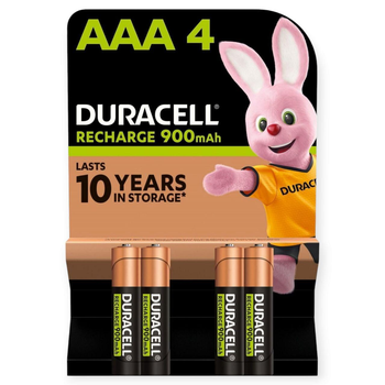 Аккумулятор DURACELL Ni-MH LR03 AAA 900mAh блистер 4 шт