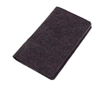 Черное войлочное портмоне-клатч FeltFabricDesign М1 на кнопке с тремя отделениями (10028)