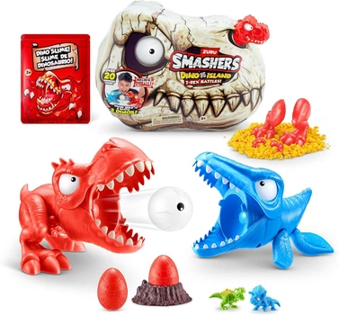 Игровой набор Череп Дино красный, Smashers Dino Island Mini T-Rex Battles Playset by ZURU