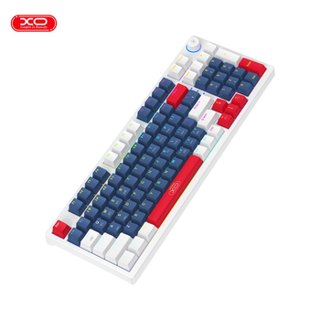 Клавіатура бездротова ігрова XO KB-08 Wireless Tri-mode 96-key Mechanical Синій+Білий+Червоний