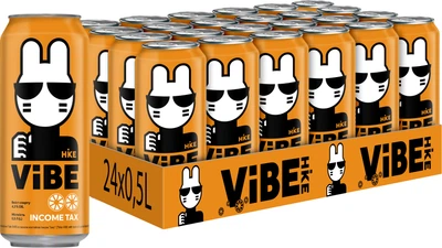Упаковка пива Hike VIBE Income Tax спеціальне світле фільтроване 4.3% 0.5 л х 24 шт (4820193038996)