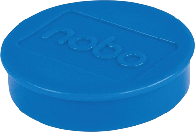 Zestaw magnesów Nobo niebieski 38 mm 10 szt (ZES5028252611350/ZES5028252611282)