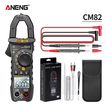 Цифровой мультиметр токоизмерительные клещи ANENG CM82 black AC/DC