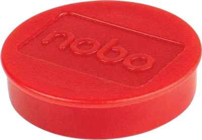 Zestaw magnesów Nobo czerwony 38 mm 10 szt (ZES5028252611367/ZES5028252611299)