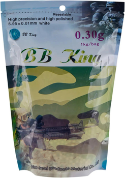 Страйкбольные шарики BB King Normal 6 мм 0.30 г 1кг/уп