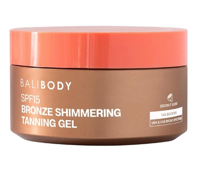 Бронзуючий гель для засмаги з блиском Bali body Shimmering Tanning Gel SPF15 150ml