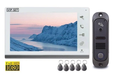 Комплект видеодомофона VIP-SET AD-770W Kit box с встроенным RFID-считывателем для офиса/квартиры/дома/склада (77071)