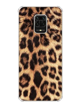 Чехол с утолщёнными углами на Xiaomi Redmi Note 9 Pro/ 9S/ 9 Pro Max :: Леопардовый дизайн (принт 383)
