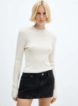 Юбка джинсовая мини MANGO 57012879 Черный S KL0711
