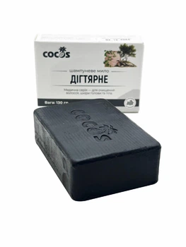 Твердый шампунь шампуневое мыло Дегтярное Cocos 130 г