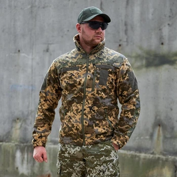 Флісова Кофта R-Military з нейлоновими накладками піксель розмір L