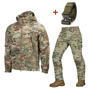 Форма M-Tac Куртка SoftShell + Штани Sturm Gen.II Nyco Extreme мультикам + Подарунок ремінь Кобра розмір 2XL