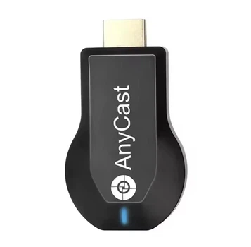 Беспроводной медиаплеер - адаптер VIKEFON M9 Plus Wi-Fi приемник / ресивер Anycast для трансляции экрана с телефона / планшета / ноутбука на телевизор или проектор, черный (108562969)