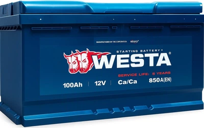 Автомобильный аккумулятор WESTA 100 Ah / 850 A Premium L Левый плюс (353x175x190) WPR101
