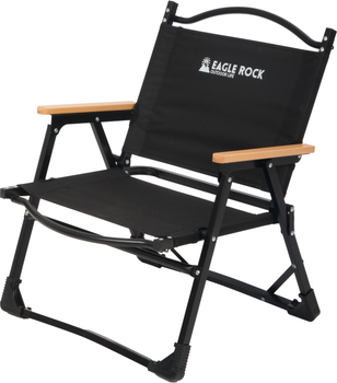 Туристический складной стул Eagle Rock компактный с низкой посадкой Черный (CHAIR50051)