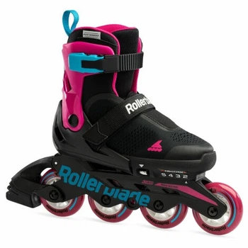 Ролики дитячі Rollerblade Microblade Free G 36-40.5 р Чорно-рожеві з блакитним