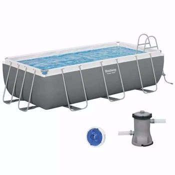Прямоугольный каркасный бассейн Bestway 56441 Power Steel Frame Pool (404х201х100 см)