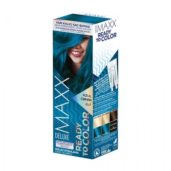 Краска для волос MAXX DELUXE Ready to color Голубой, 2x50 мл