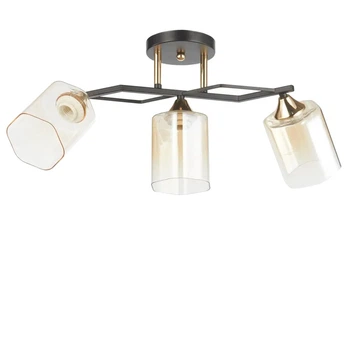 Люстра потолочная Light House SC-20086/3 BK+FG 570*155*245 черная + золото