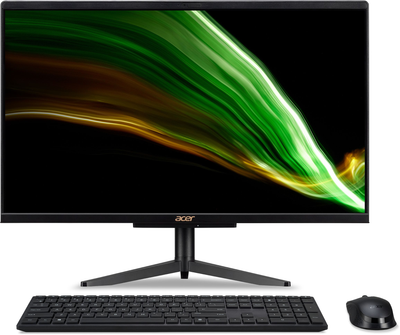 Acer ПК Моноблок Acer Aspire C24-1600 23.8" FHD, Intel P N6005, 8GB, F256GB, UMA, WiFi, кл+м, Lin, черный