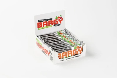 Упаковка яблучних фруктових батончиків BARGY ПЕРСИК-ВИШНЯ 12 шт. х 40 г