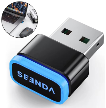 Беспроводной симулятор компьютерной мыши Seenda USB вигглер / джигглер / шейкер с 3 режимами для предотвращения перехода ноутбука / компьютера в режим сна, черный (108593137)