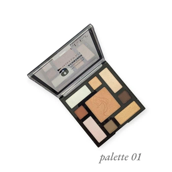Тіні та хайлайтер палетка для макіяжу DoDo Girl 9 Eyeshadow & Highlighter & Contour Д 4070 №1
