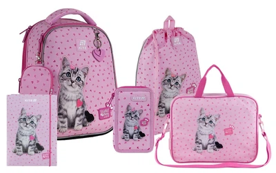 Шкільний набір 5 в 1 Kite Education Studio Pets SET_SP25-555S-1 (рюкзак, пенал, сумка, папка, текстильна сумка)