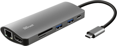 Wieloportowy adapter USB-C Trust Dalyx 7 w 1 (23775) (955555901129302) - Outlet