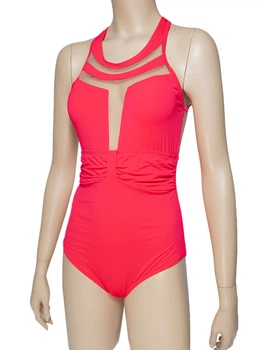 Сплошной купальник с красивой формой лифа и спинки Z Five Z Five 0291 LJ183 Коралловый M
