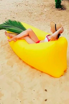 Надувной диван матрас мешок лежак BRS Yellow