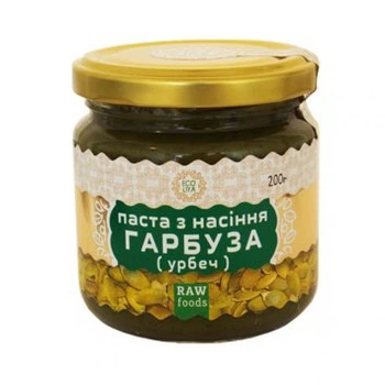 Паста з насіння гарбуза (урбеч) 200г Ecoliya