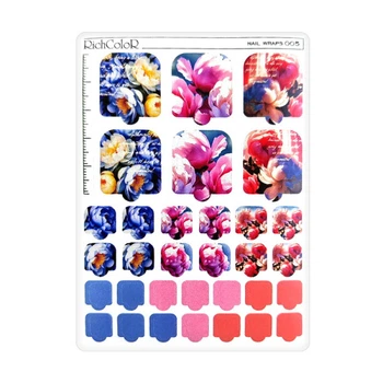Плівка для педикюру RichColoR Nail Wraps 005 Півонії